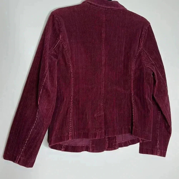 Sonoma Three Button Corduroy Burgundy Blazer - Picture 10 of 13